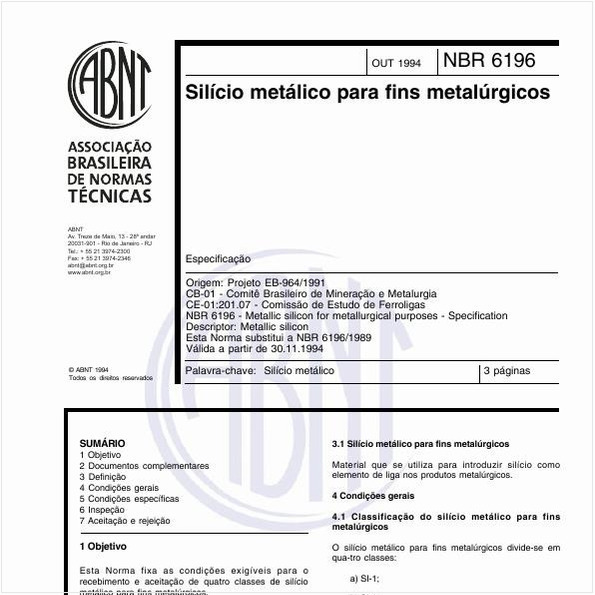 Silício metálico para fins metalúrgicos