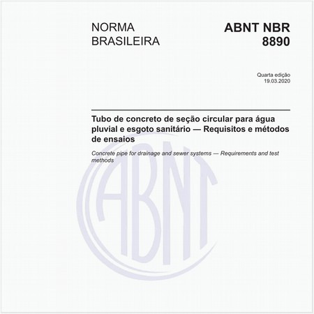 Tubo de concreto de seção circular para água pluvial e esgoto sanitário - Requisitos e métodosde ensaios