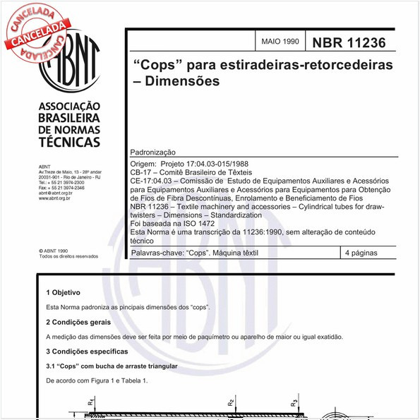 "Cops" para estiradeiras-retorcedeiras - Dimensões