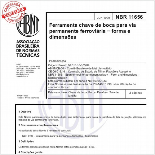 Ferramenta chave de boca para via permanente ferroviária - Forma e dimensões