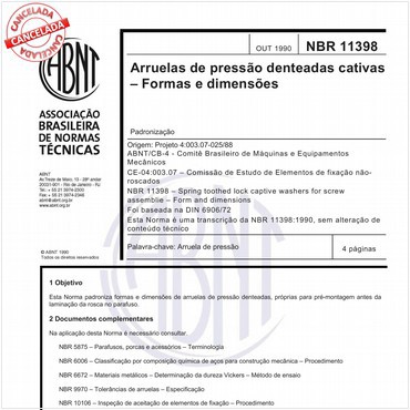 NBR11398 de 10/1990