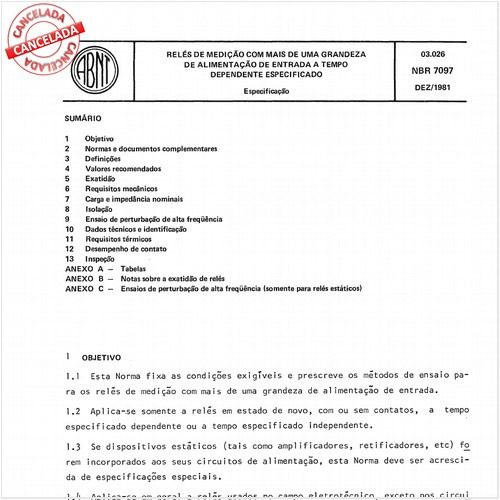 Relés de medição com mais de uma grandeza de alimentação de entrada a tempo dependente especificado