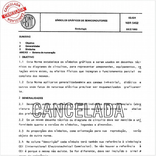 Símbolos gráficos de semicondutores