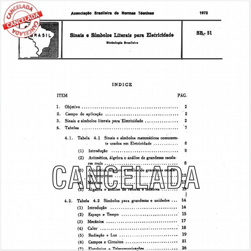 Sinais e símbolos literais para eletricidade