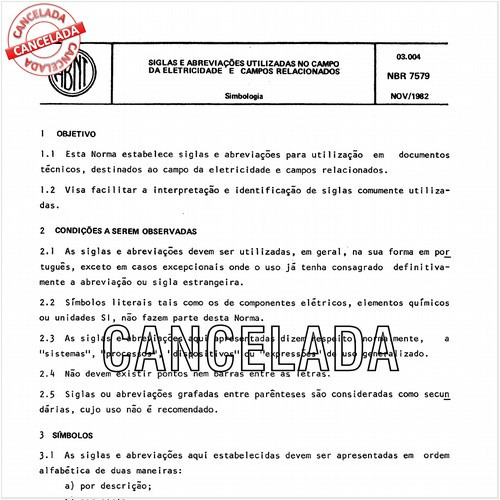 Siglas e abreviações utilizadas no campo da eletricidade e campos relacionados