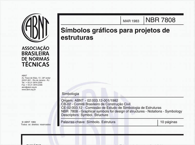 Símbolos gráficos para projetos de estruturas