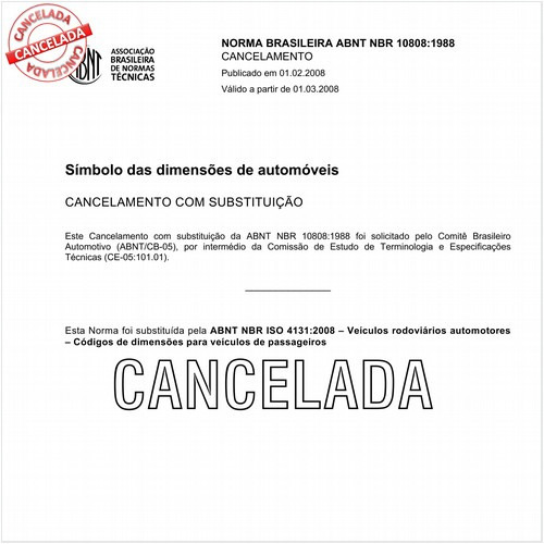 Símbolos das dimensões de automóveis