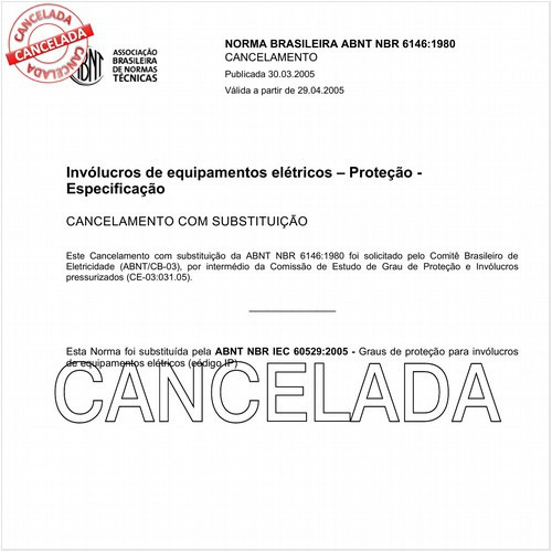 Graus de proteção para invólucros de equipamentos elétricos (código IP) 
