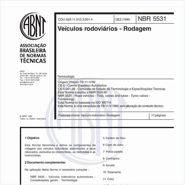 Veículos rodoviários - Rodagem