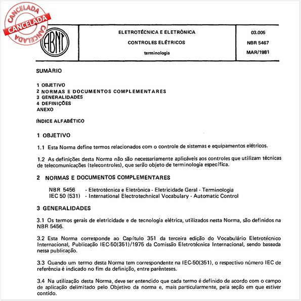Eletrotécnica e eletrônica - Controles elétricos
