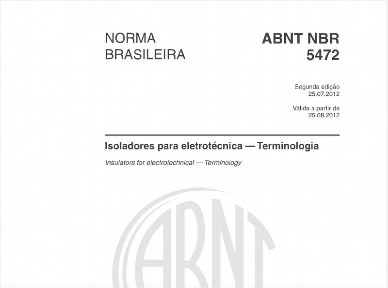 Isoladores para eletrotécnica — Terminologia