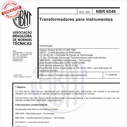 Transformadores para instrumentos