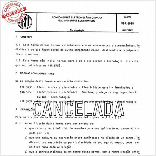 Componentes eletromecânicos para equipamentos eletrônicos