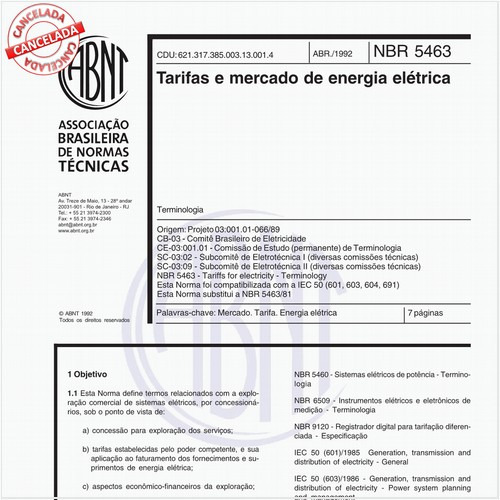Tarifas e mercado de energia elétrica