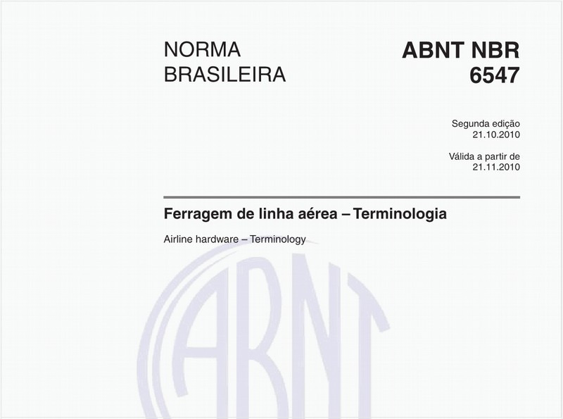 Ferragem de linha aérea – Terminologia