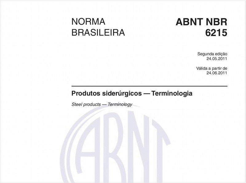 Produtos siderúrgicos — Terminologia