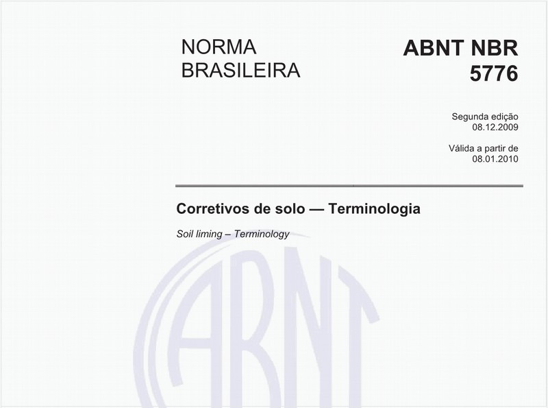 Corretivos de solo — Terminologia