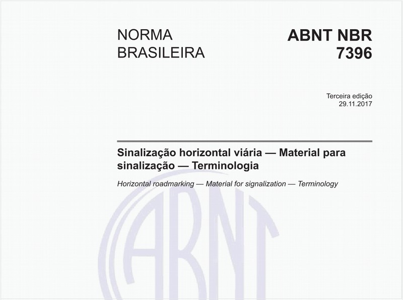 Sinalização horizontal viária - Material para sinalização - Terminologia