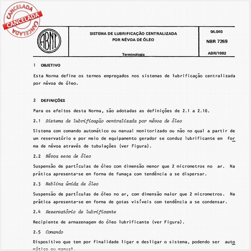 Sistema de lubrificação centralizada por névoa de óleo