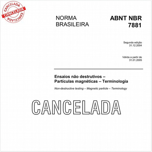 Ensaios não destrutivos - Partículas magnéticas - Terminologia