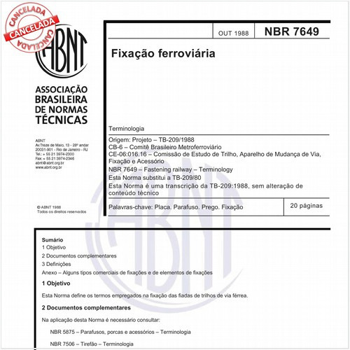 Fixação ferroviária