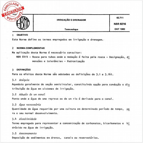 Irrigação e drenagem