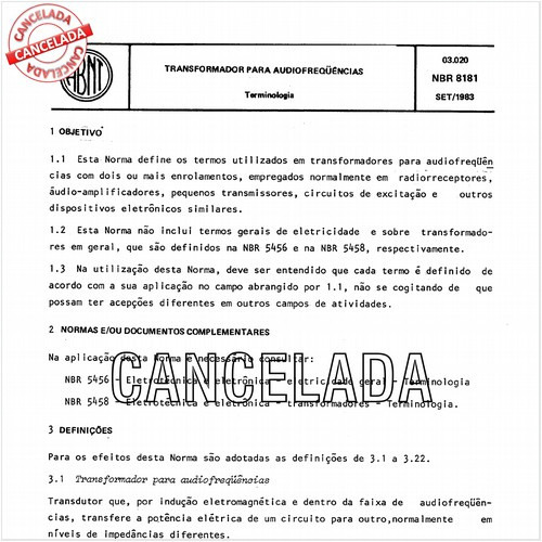 Transformador para audiofreqüências