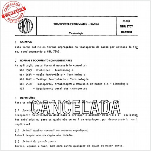 Transporte ferroviário - Carga