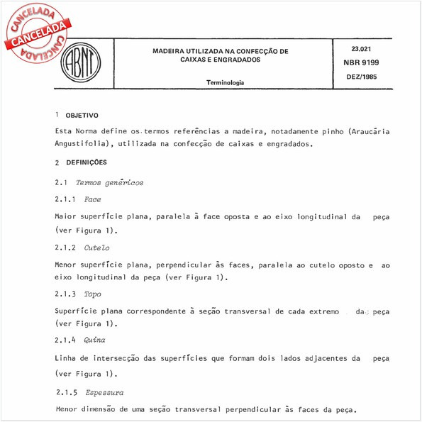 Madeira utilizada na confecção de caixas e engradados