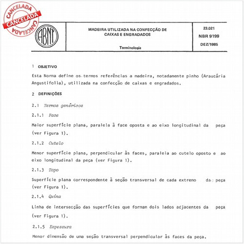 Madeira utilizada na confecção de caixas e engradados