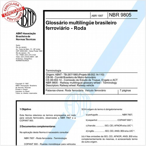 Glossário multilíngüe brasileiro ferroviário - Roda