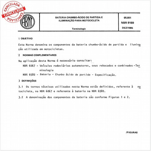 Bateria chumbo-ácido de partida e iluminação para motocicleta