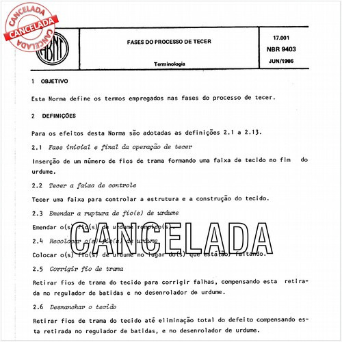 Fases do processo de tecer