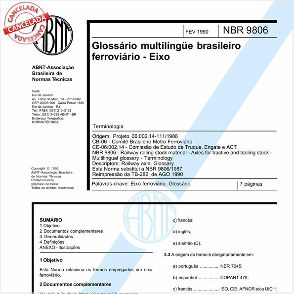 Glossário multilingüe brasileiro ferroviário - Eixo