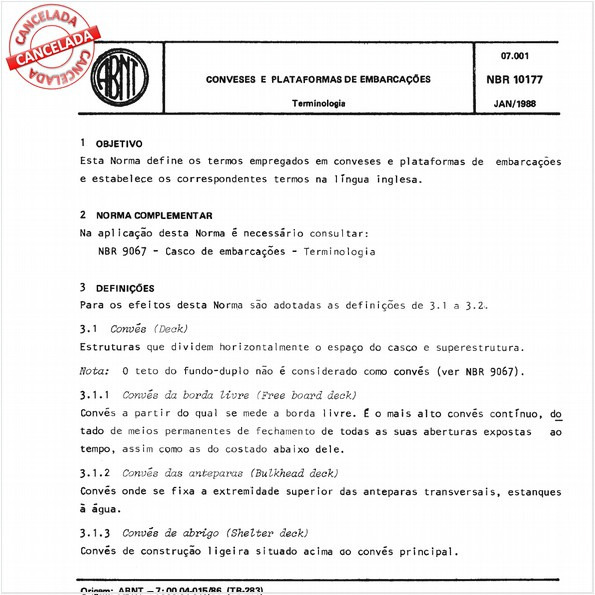 Conveses e plataformas de embarcações
