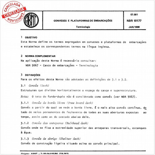 Conveses e plataformas de embarcações