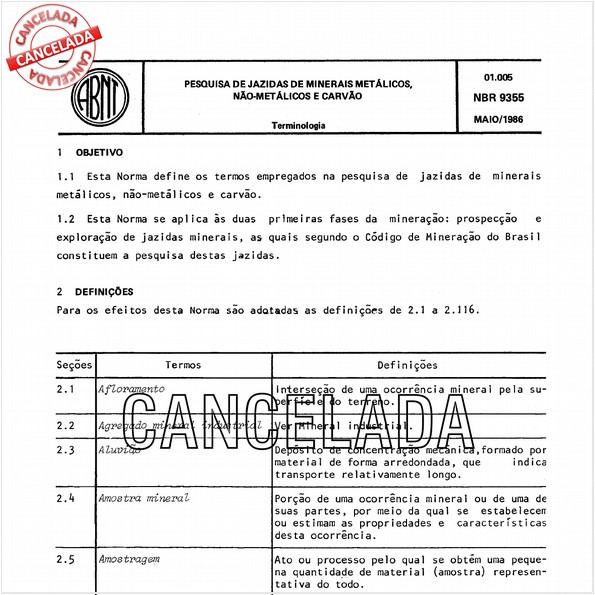 Pesquisas de jazidas de minerais metálicos, não-metálicos e carvão