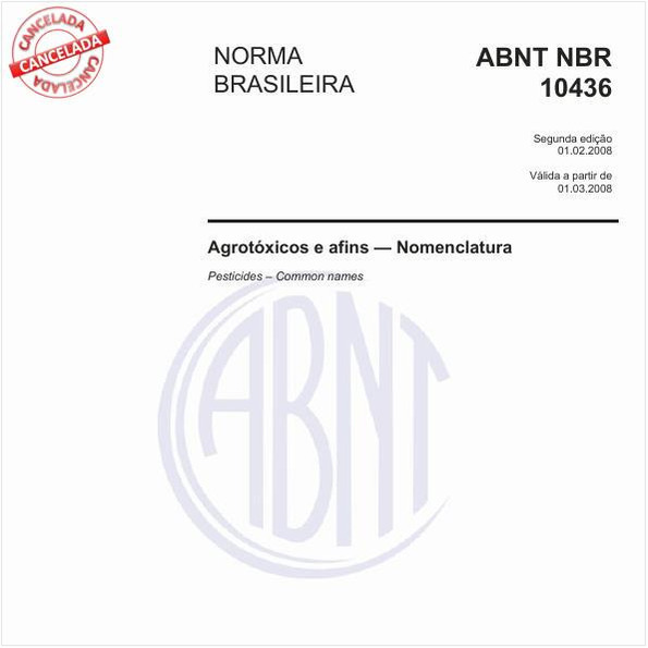 Agrotóxicos e afins - Nomenclatura