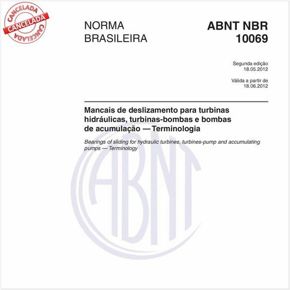 Mancais de deslizamento para turbinas hidráulicas, turbinas-bombas e bombas de acumulação - Terminologia