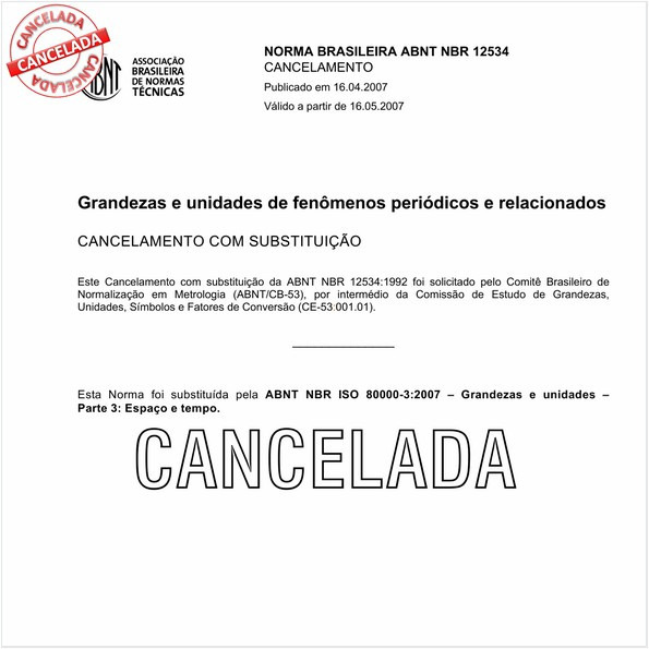 Grandezas e unidades de fenômenos periódicos e relacionados