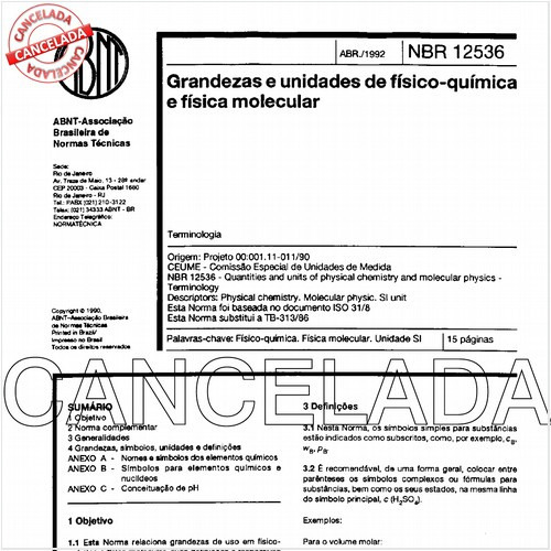 Grandezas e unidades de físico-química e física molecular