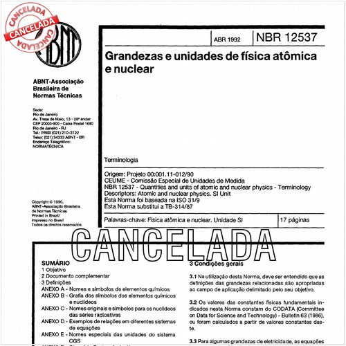 Grandezas e unidades de física atômica e nuclear