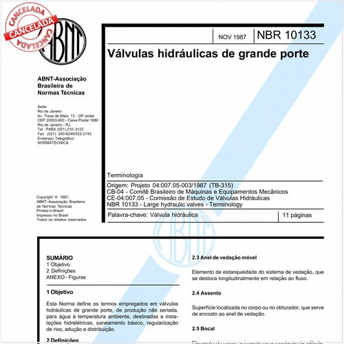 Válvulas hidráulicas de grande porte