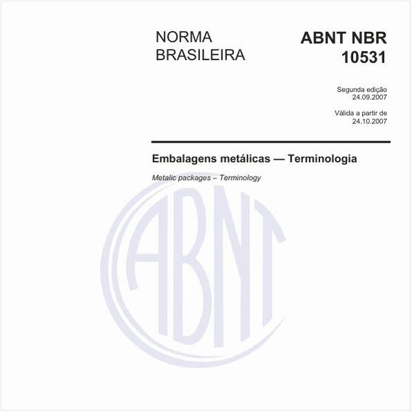 Embalagens metálicas - Terminologia