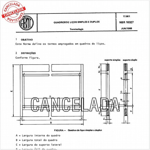 Quadros de liços simples e duplos