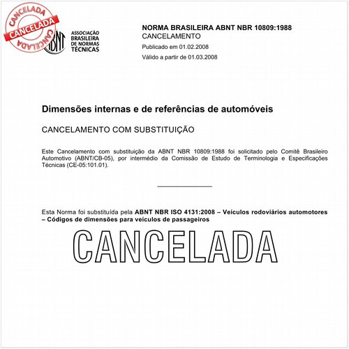 Dimensões internas e de referências de automóveis