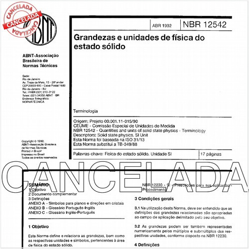 Grandezas e unidades de física do estado sólido