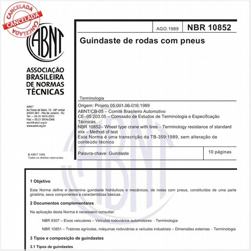 Guindaste de rodas com pneus