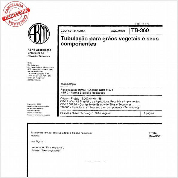 Tubulação para grãos vegetais e seus componentes