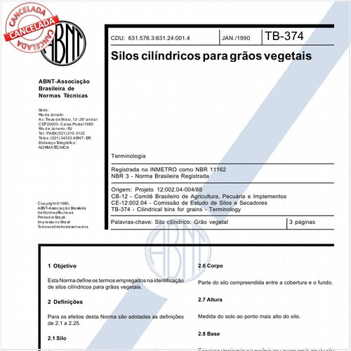 Silos cilíndricos para grãos vegetais